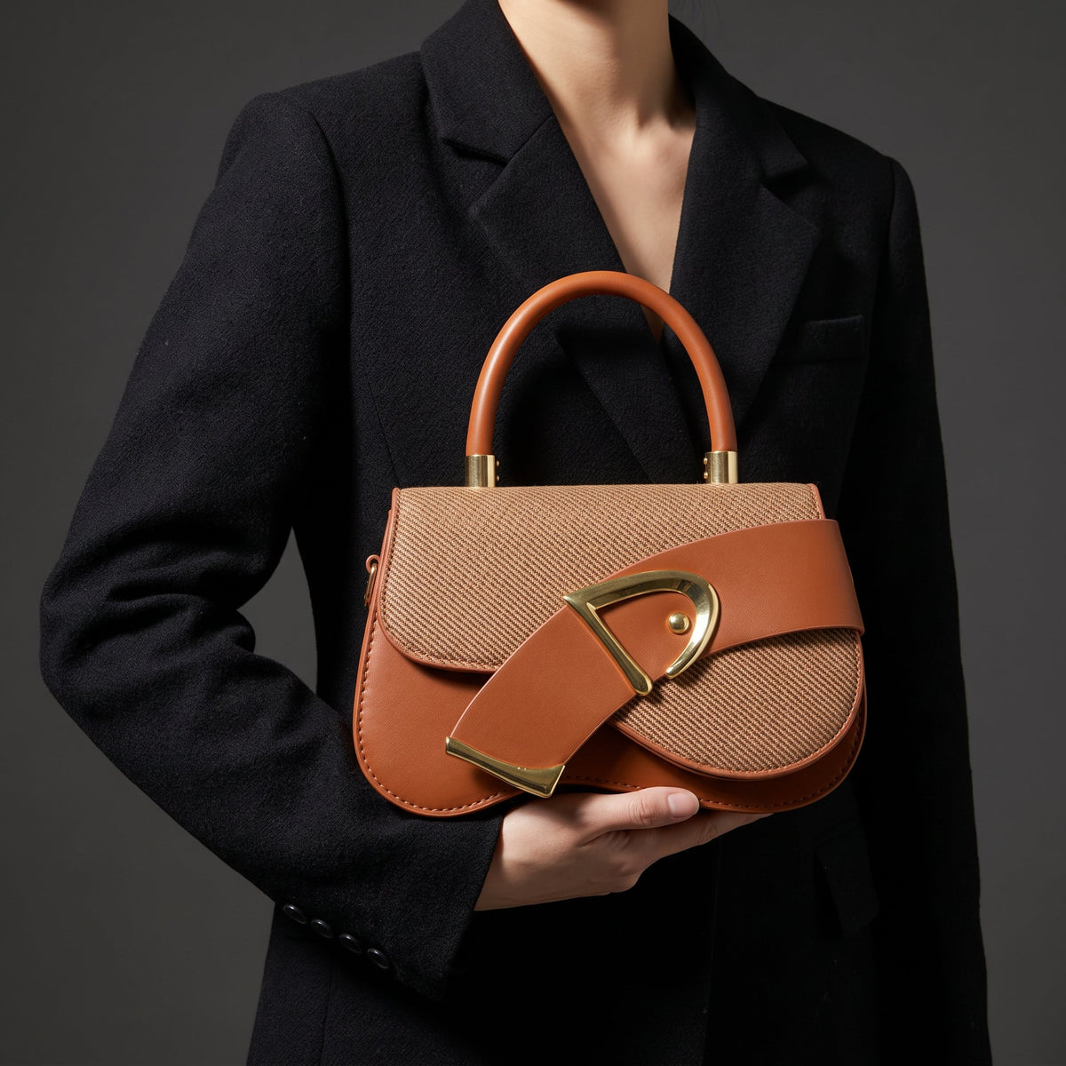 Women's Crossbody Bag Adjustable Strap Statement Buckle 6