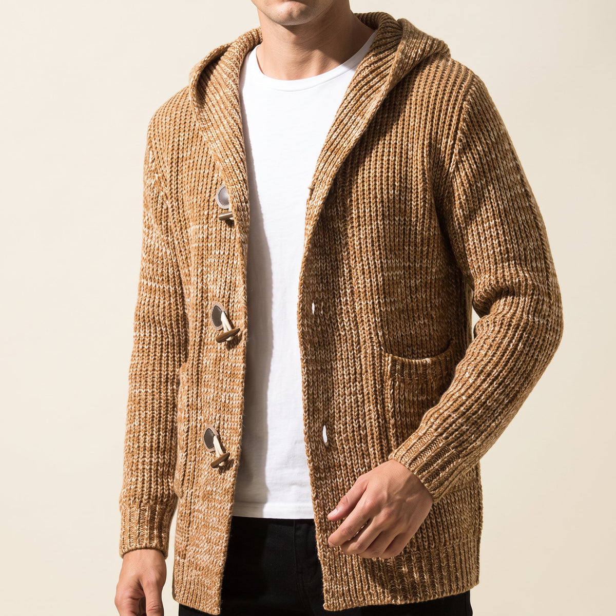 Women's Hooded Knit Cardigan | Toggle Closure & Deep Pockets 1