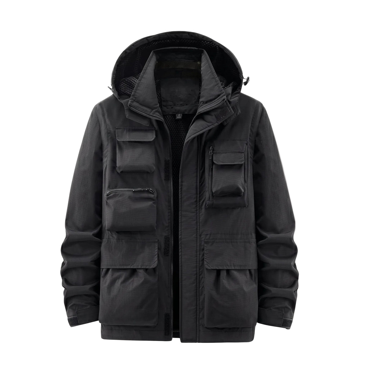 Marcus - Men's Multi-Pocket Hooded Utility Jacket - Coats & Jackets - Black - Davies & Cooper