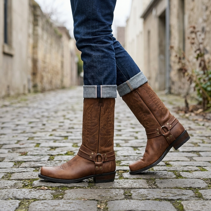 Men's Cowboy Boots | Square Toe & Stitched Shaft 5