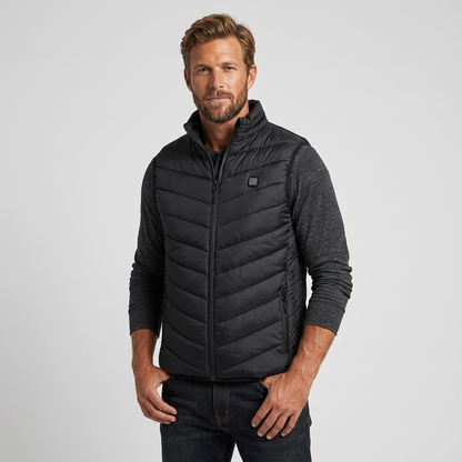 Men's USB Heated Vest Stand Collar Quilted Gilet Jacket 2