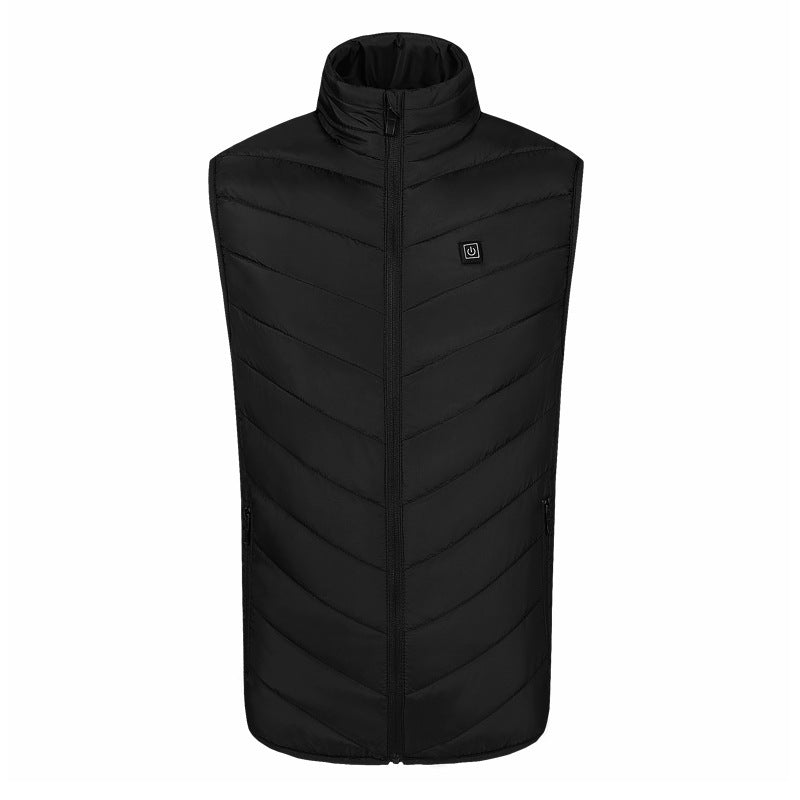 Men's USB Heated Vest Stand Collar Quilted Gilet Jacket 3