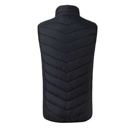 Men's USB Heated Vest Stand Collar Quilted Gilet Jacket 4