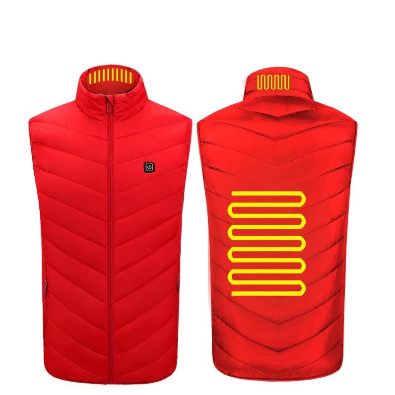 Men's USB Heated Vest Stand Collar Quilted Gilet Jacket 5