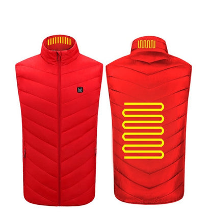 Men's USB Heated Vest Stand Collar Quilted Gilet Jacket 5