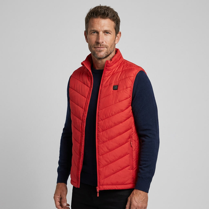 Men's USB Heated Vest Stand Collar Quilted Gilet Jacket 6