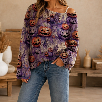 Women's Pumpkin Sweater | Open-Knit Crochet Design 13