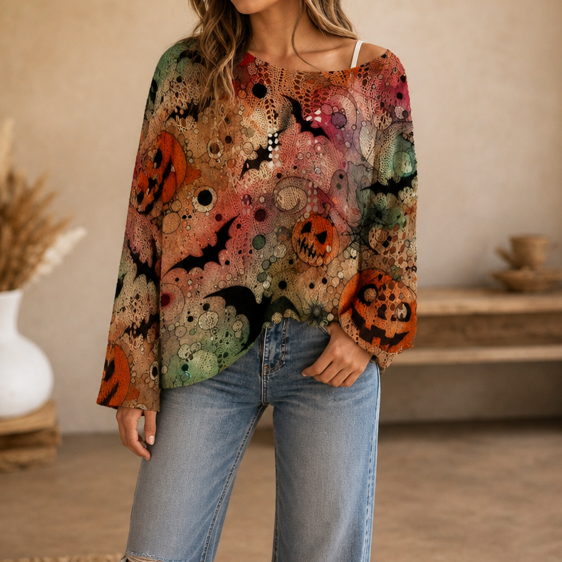 Women's Pumpkin Sweater | Open-Knit Crochet Design 14