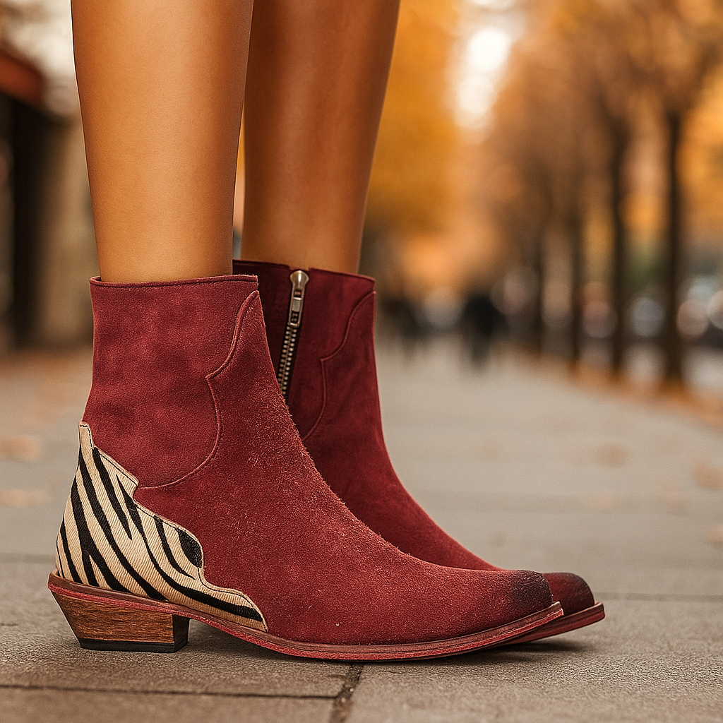 Women's Chelsea Boots | Side Zip & Low Cuban Heel 4